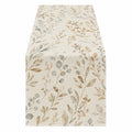 Chemin de table floral aquarelle beige