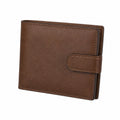 Portefeuille pour homme marron avec fermeture à pression