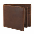 Portefeuille marron trois volets avec porte-cartes