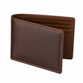 Portefeuille bifold homme marron avec compartiments