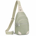 Sac à bandoulière kaki avec sangle ajustable