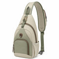Sac à bandoulière ergonomique beige et vert