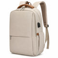 Sac à dos ordinateur 15 pouces avec port USB Beige