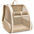 Sac à dos pour animaux avec ventilation en maille beige